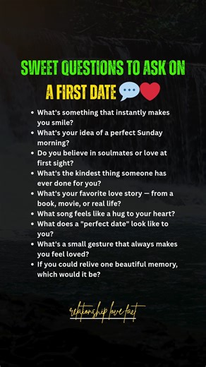 16K views · 48 reactions | Sweet Questions To Ask On a First Date ❤️ | Relation & Love Fact | Facebook