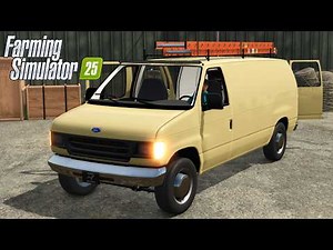 FS25 - 2001 FORD E150 VAN with SimpleIC - NEW CAR MOD for Farming Simulator 2025 ROLEPLAY
