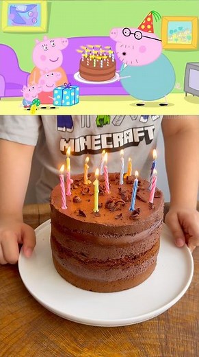 Peppa Pig Birthday Cake Recipe 🎂 #shorts