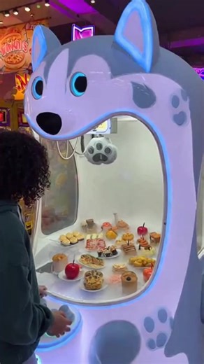 Where did she get the prize from claw machine? 😳 (AI) #clawmachine #arcade #shortreels #reelsforyou #game #husky #winning | OhLa Reel6