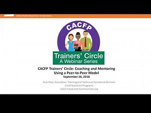 CACFP Trainers’ Circle: Coaching and Mentoring