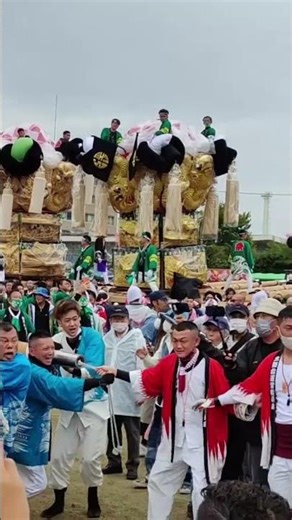 ‎【HD高画質】新居浜太鼓祭り 河川敷公園かきくらべ 端缶合わせ 町 松乃木 太鼓台 ショート 1 令和4年 2022年10月‎17日
