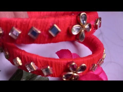 "Beautiful Handmade Silk Thread Bangles | DIY Fancy Bangles Making at Home | Step by Step Tutorial"