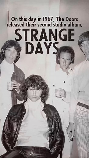 Released on this day in 1967, STRANGE DAYS pushed The Doors into bold new territory. With eight-track tech and surreal vibes, it gave us classics like “People Are Strange,” “Love Me Two Times,” and “When the Music’s Over.” What’s your favorite track from the album? Listen to STRANGE DAYS here: https://found.ee/StrangeDays-1 Photos by Joel Brodsky and Getty Images. | The Doors