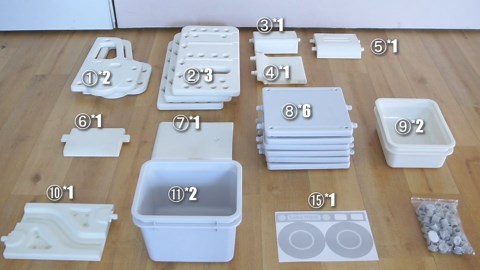 Costzon Toy Storage Organizer, Toy Shelf with with 2 Removable Toy Bins, 2 Pull-Out Drawers, Enclosed Cabinet, Kids Bookshelf, Toy Organizers and Storage for Kids Room, Playroom, Nursery (Pink)