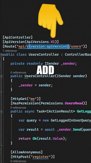 Here's how you can add API Versioning to Controllers