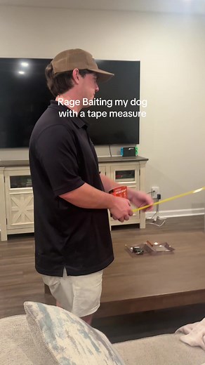 Rage Baiting My Dog: Fun with a Tape Measure