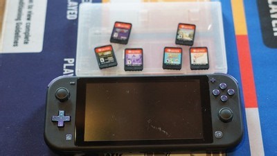 Custom Shell Switch Lite Black and Purple | With 6 Games Lot | eBay