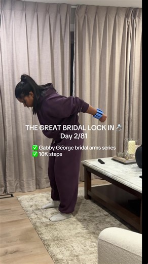 I had a training session booked today but ended up cancelling because I didn’t sleep at all last night and I was just exhausted by the end of the work day. I still showed up as best as I could though! and training is booked for tomorrow 💪🏼 #weddingprep #bridalarms #2026bride #workout #gabbygeorge