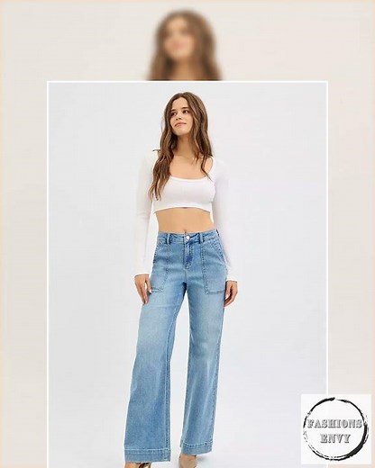 RISEN Full Size High Rise Straight Leg Jeans with Front Pockets