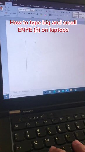 How to Type Big and Small Enye (ñ) on Laptops