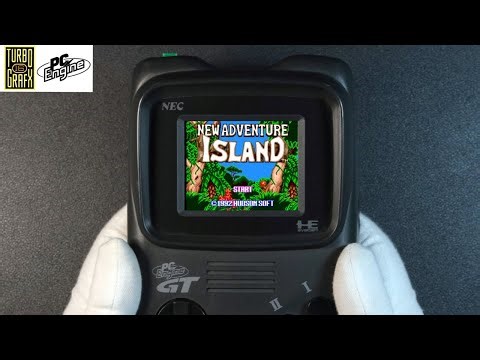 New Adventure Island NEC PC Engine GT (TurboExpress) Handheld Gameplay