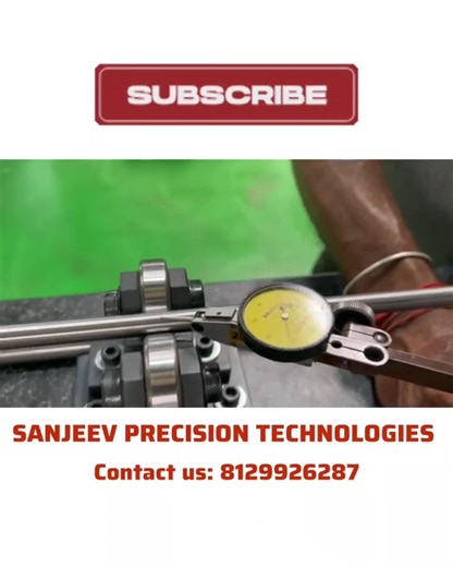 how to check a stainless steel round bar for a bend using a dial indicator #steel #metrology