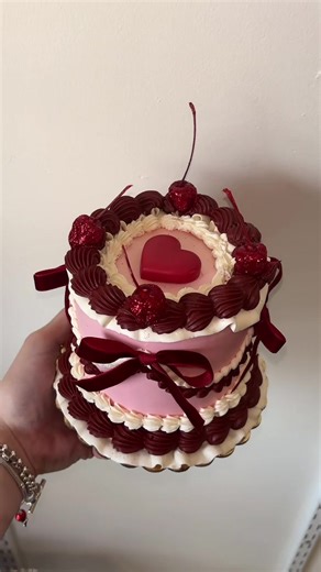 The cutest valentines cake! At the shop! ❤️ #bakery #cake #decoratedcake #nj #njeats