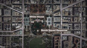 Person in custody after scaling fence at US Treasury building