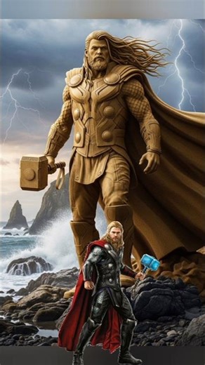 Giant Superhero Sand Sculptures on BeachHulk Iron Man Thor Superman Doctor Strange | Ultra Realistic