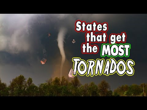Top 10 States with the Most Tornadoes