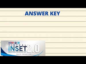 Complete Answer Key DAY 1 l August 30 2021 l DepEd VINSET l Virtual INSET l Downloadable in Doc Form