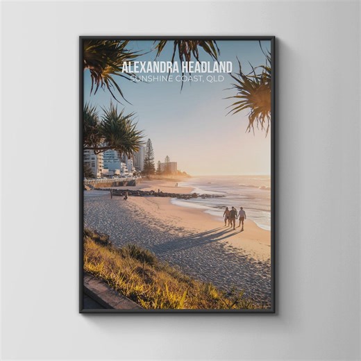 Alexandra Headland Beach Poster Sunshine Coast QLD Wall Art - Etsy