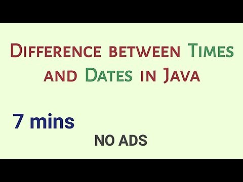 7 mins || Difference Between Times and Dates in Java || Easy Way