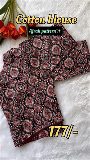 Ajrakh cotton blouse👌|| perfect fitting|| 177/- only|| #shortsviral #shorts