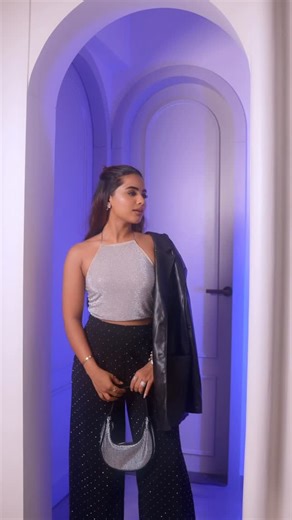 leishapatidar🎈 on Instagram: "When textures do the talking. This look leans into the contrast of sequins, leather, and metallics where sequins bring the drama and light catching movement, leather grounds the look with confidence, and metallic accents push it firmly into elevated territory. Opposites don’t compete here they collaborate, creating impact that feels bold, refined, and unmistakably fashion-forward. ✨ @elleindia @pantaloonsfashion #MastersOfStyle #TextureTension #SequinsLeatherMetall