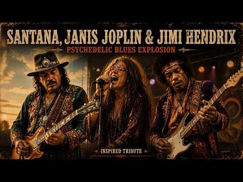 Santana, Janis Joplin & Jimi Hendrix 🔥 Psychedelic Soul Blues Explosion | Raw Emotion Tribute 1969