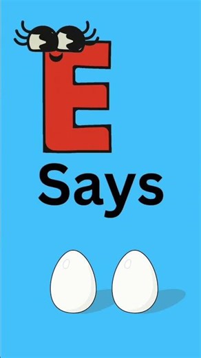 E says e 🥚 | Learn & write letter E #learning #colorfulletters #learningletters #learnwords