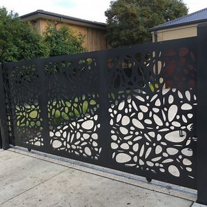 [Hot Item] Ornamental Aluminum Laser Cutting Gates Laser Cut Aluminum Screen Metal Sliding Gate