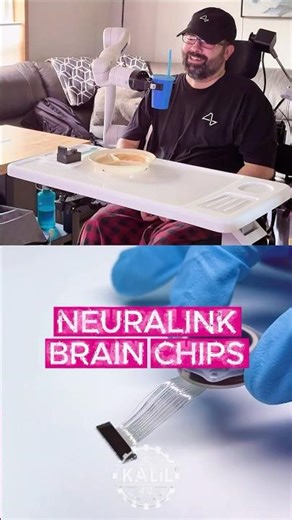 Elon Musk's brain chip controls robot arm with just a thought #neuralink #robotics #elonmusk