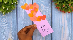 How to make a paper gift card for Birthday celibration - Homemade paper craft ideas - Handmade crafts #GreetingsCard #GiftCard #DIYIdeas | Entertaining Arts