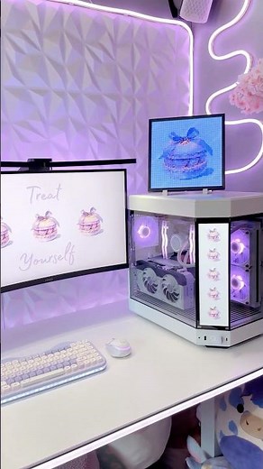 Kawaii Purple Gaming Setup Tour #kawaii #gamingsetup #desksetup #purple #gamergirl #shorts #setup