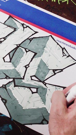 Tips for Adding Bevels to Blocky Graffiti Letters