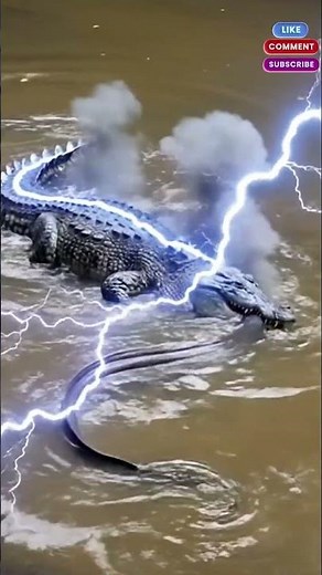 Crocodile vs Electric Eel: The Shocking Moment Caught on Camera! 😱⚡🐊 | PrimorisWild