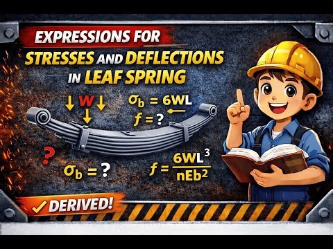 Leaf Spring Stress & Deflection Formula | Derivation + Numericals | Machine Design