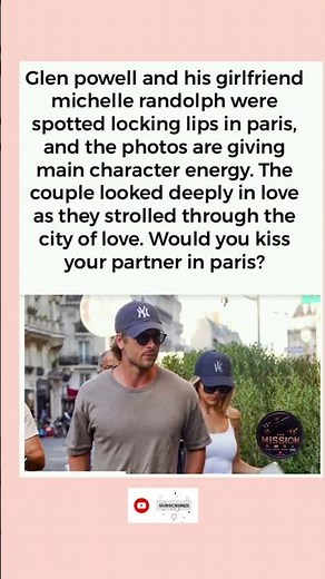 "french kiss in paris"#glenpowell #michellerandolph #shorts