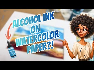 I Tried Alcohol Ink On Watercolor Paper And WOW!