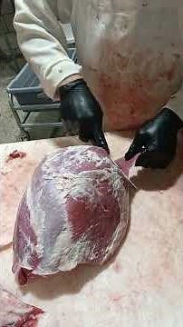 how to trim sirloin tip roast and cut it into steaks #meat # butcher shop