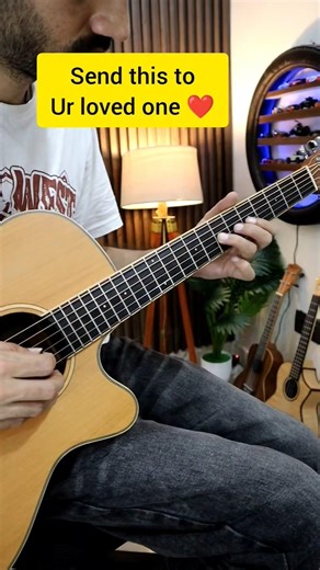 1 Amazing Romantic Love Theme ❤️ on Guitar 🔥 - For ur Loved One -Jannat theme -Easy Tabs #shorts