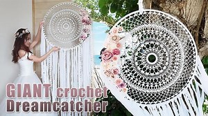 DIY Atrapa sueños gigante a crochet paso a paso - Patrones gratis 🧵