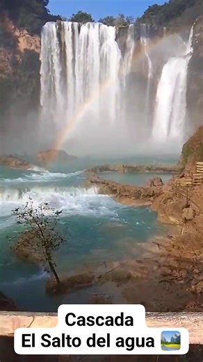 Y así luce la cascada de El Salto del Agua en el Municipio de El Naranjo S.L.P. 🇲🇽 | drol
