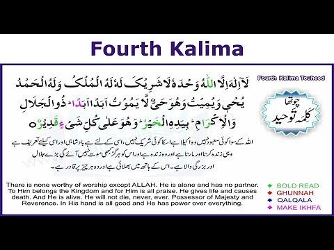 Fourth Kalima in Arabic with English Translation
