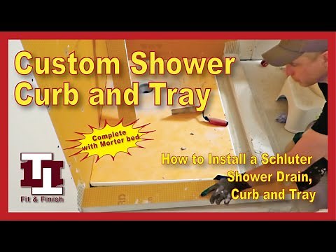 How to Install a Schluter Shower Tray, Drain and Custom Shower Curb. DIY