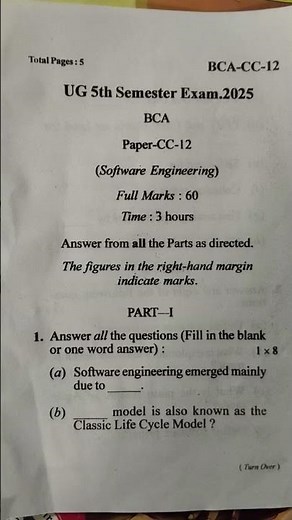 BCA(5th semester)2025//Software Engineering