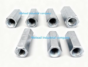 [Hot Item] M10 Zinc Plated Hex Coupling Nut Coarse Thread Connector for Two Threaded Rods, Carbon Steel Construction Wholesale Fasteners Made in China