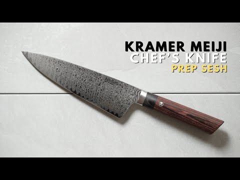 Kramer Meiji Chef's Knife Review & Prep Sesh | The Best Kramer Knife?