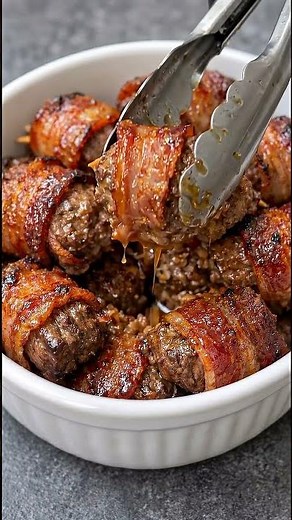 🥓 Bacon Wrapped Meatballs