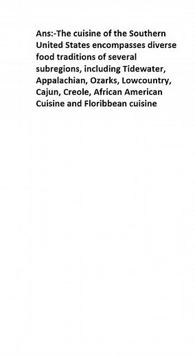 What is Cuisine of the Southern United States?