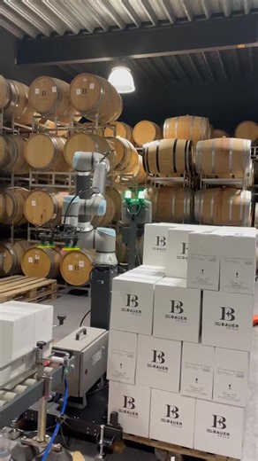 Your daily dose of mesmerizing palletizing 🤩 Setup by Samsys GmbH and Robotiq. #robots #automation #palletizing | Universal Robots