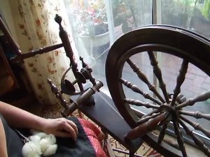 Double-Drive Saxony Style Spinning Wheel 101: Parts, Basic How-To, and Milissa Chatter We do a lot of work of various sorts with double-drive Saxony style wheels, antique and modern, and so I have long needed a video about these particular wheels to refer people to when they ask me questions. In this overview video, I address the parts of the wheel, basic setup, and getting started spinning. I will say that I focus towards the end on the use of the flyer hooks to an extent that might surprise so